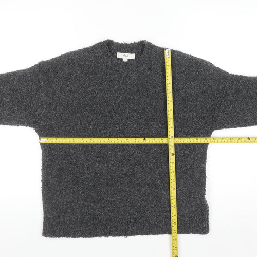 Marks and Spencer Women's Grey Chunky Knit Pullover Jumper Size S
