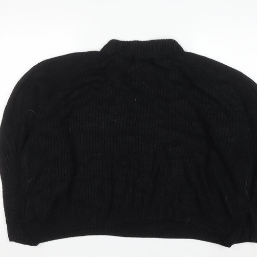 Threadbare Women’s Black Plus Size 24 Mock Neck Chunky Knit Jumper