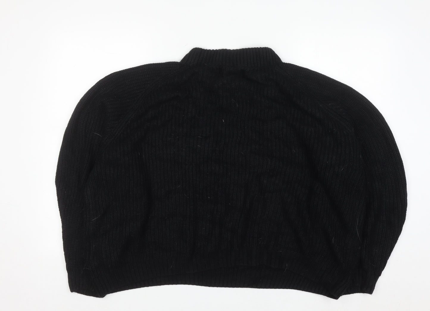 Threadbare Women’s Black Plus Size 24 Mock Neck Chunky Knit Jumper