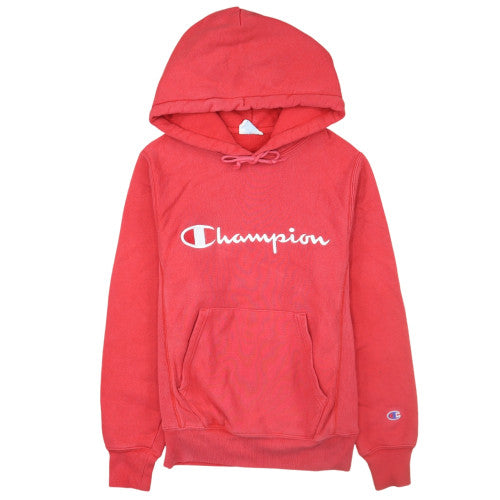 Champion Womens Red XS Pullover Hoodie Reverse Weave Cotton Blend