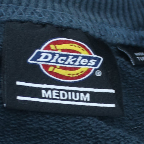 Dickies Men's Blue Crew Neck Logo Pullover Sweatshirt Medium