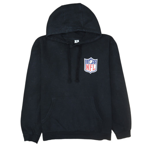 NFL Men’s Black Pullover Hoodie L Fleece American Football Logo