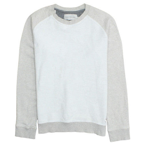 Calvin Klein Jeans Mens Grey Crew Neck Sweatshirt M Regular Fit