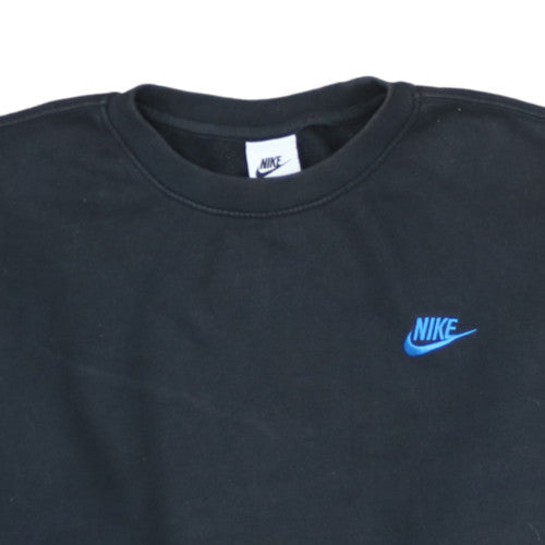 Nike Men's Black Crew Neck Cotton Sweatshirt Size S