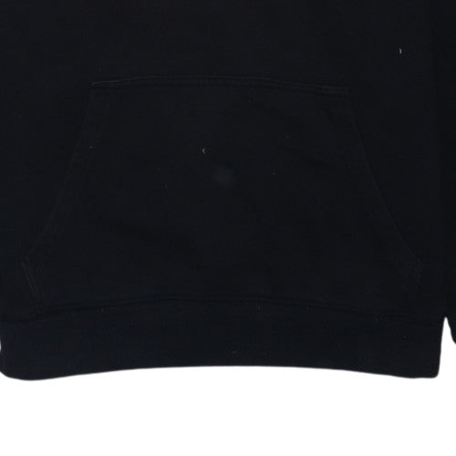 Champion Boys Black Pullover Hoodie Size 14 Youth Cotton Blend Authentic Logo