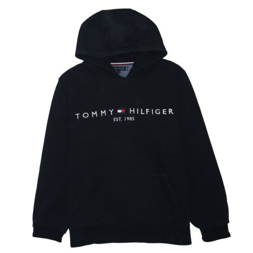 Tommy Hilfiger Men's Black Pullover Hoodie M Classic Logo Fleece