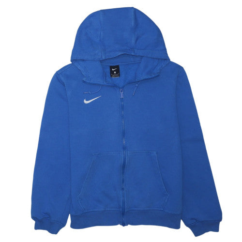 Nike Mens Blue Small Full Zip Hoodie Sweatshirt Cotton Blend