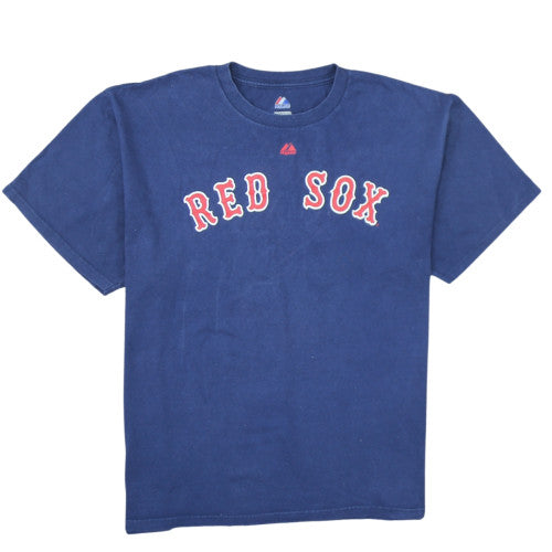 Majestic Men's Navy Red Sox Graphic Short Sleeve Cotton T-Shirt XL
