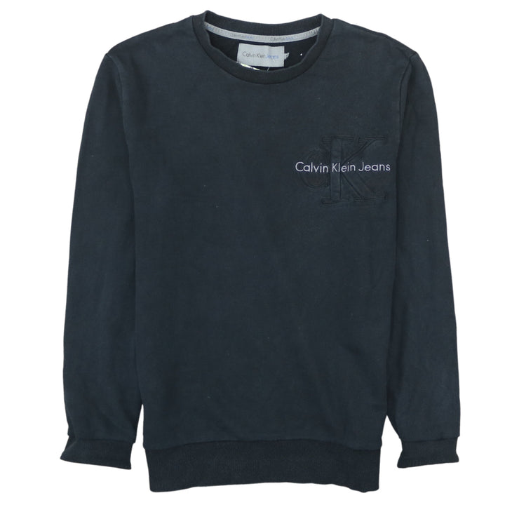 Calvin Klein Jeans Men's Black M Crew Neck Cotton Sweatshirt