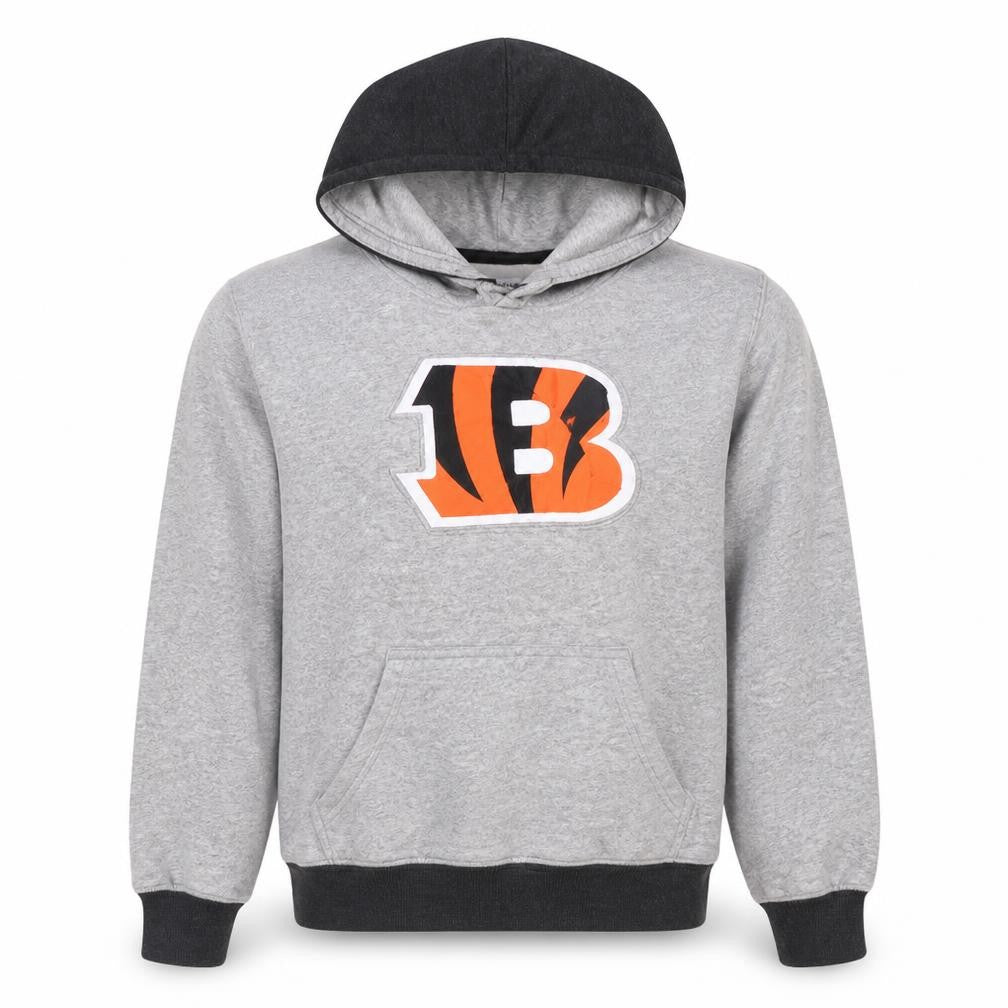 NFL Team Apparel Mens Grey Pullover Hoodie M Sports Graphic Sweatshirt