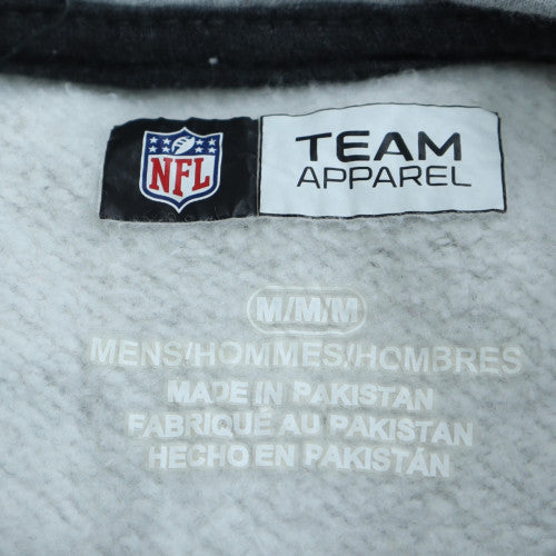 NFL Team Apparel Mens Grey Pullover Hoodie M Sports Graphic Sweatshirt