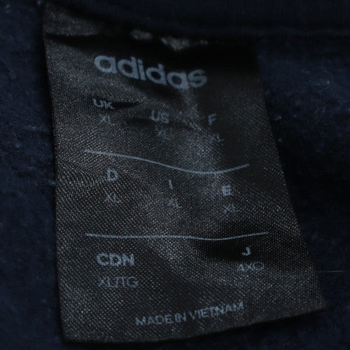Adidas Mens Blue XL Pullover Crew Neck Fleece Sweatshirt