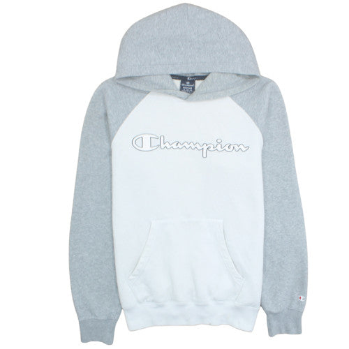 Champion Men’s Grey Pullover Hoodie Medium Fleece Logo Sweatshirt