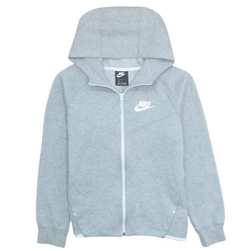 Nike Womens Grey Full Zip Hoodie Size L Cotton Blend Sportswear