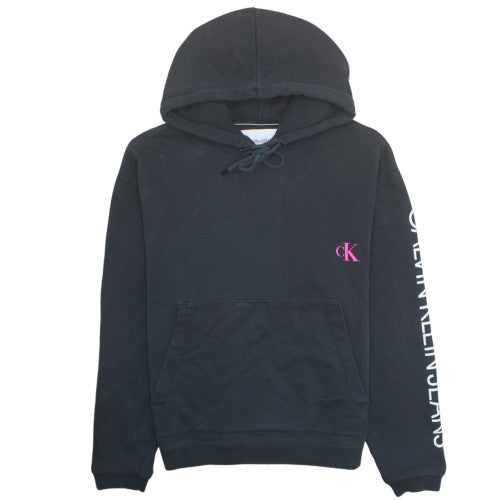 Calvin Klein Jeans Women Black S Pullover Hoodie Graphic Print