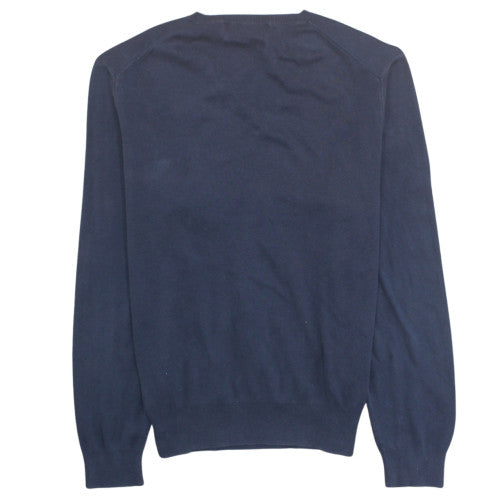 Ralph Lauren Men’s Blue V-Neck Cotton Pullover Jumper L