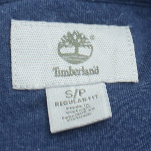Timberland Men's Blue Full Zip Hoodie S Classic Logo Fleece