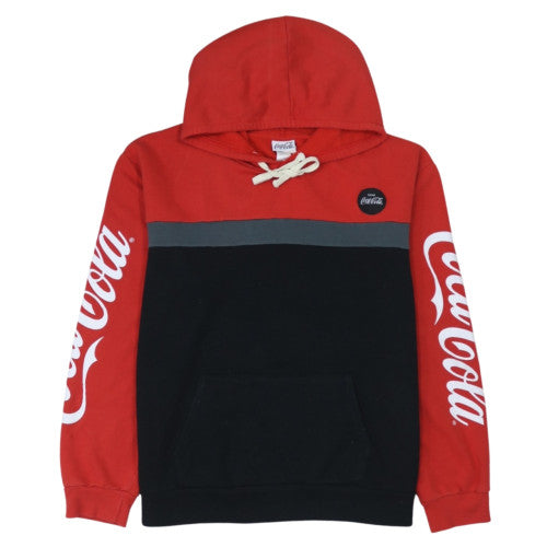 Coca-Cola Men's Red 2XL Pullover Hoodie with Logo Graphic
