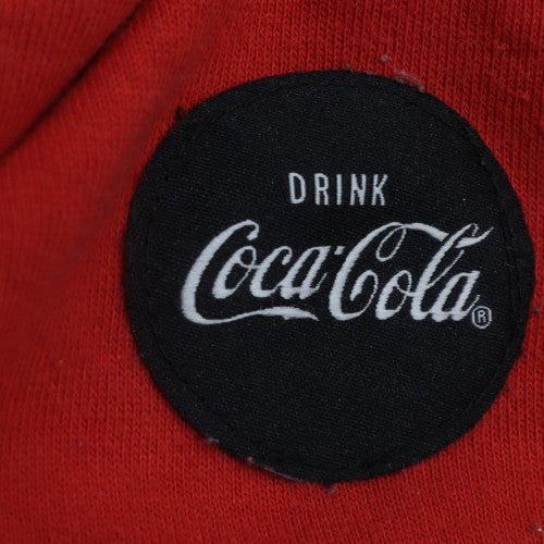 Coca-Cola Men's Red 2XL Pullover Hoodie with Logo Graphic