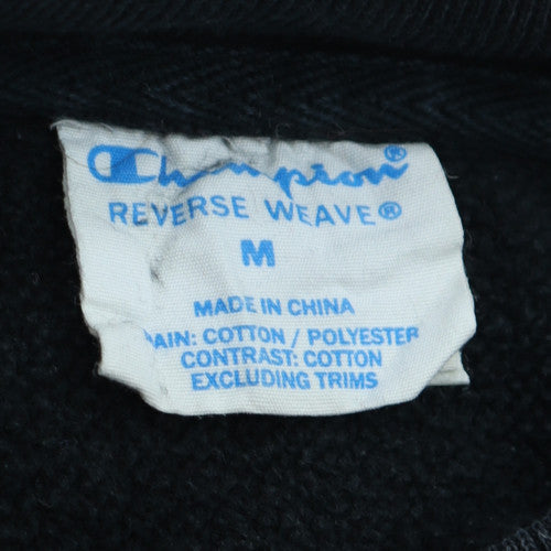 Champion Men's Black Medium Reverse Weave Crew Neck Sweatshirt