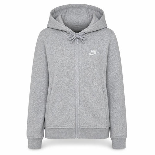 Nike Women's Grey Full Zip Hoodie Small Cotton Blend Casual