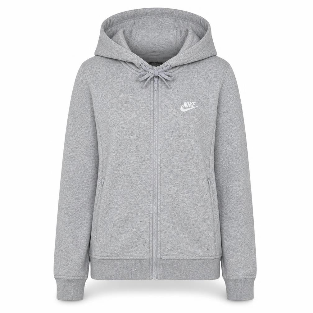 Nike Women's Grey Full Zip Hoodie Small Cotton Blend Casual