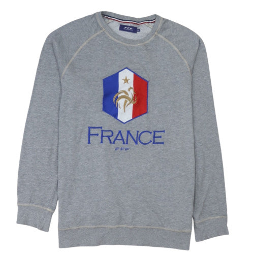 FFF Équipe de France Men's Grey XL Pullover Sweatshirt
