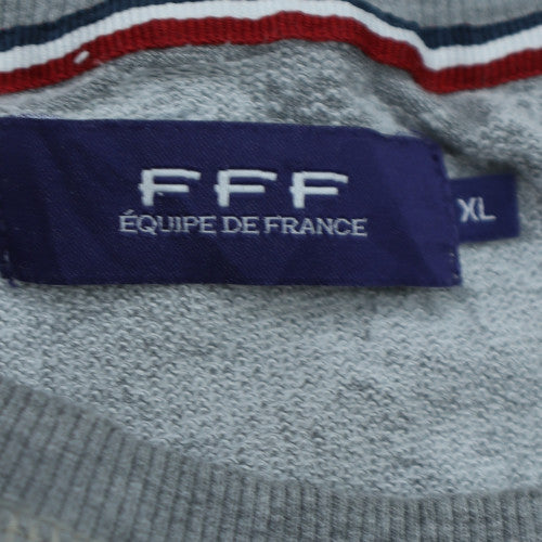 FFF Équipe de France Men's Grey XL Pullover Sweatshirt