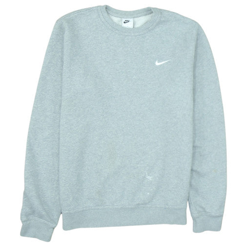 Nike Men's Grey Crew Neck Pullover Sweatshirt L Regular Fit