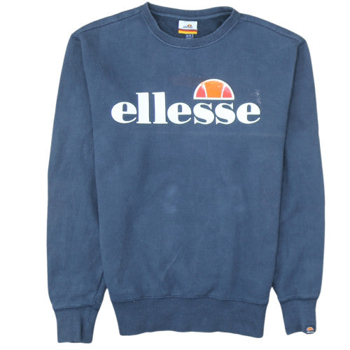 Ellesse Men's Blue Crew Neck Logo Sweatshirt Size S