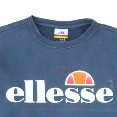 Ellesse Men's Blue Crew Neck Logo Sweatshirt Size S