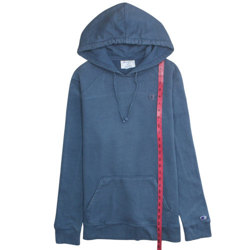 Champion Men Blue Pullover Hoodie S Fleece Long Sleeve Sweatshirt