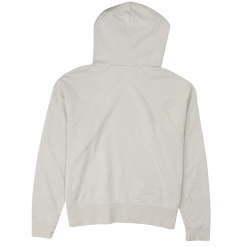 Nike Men Beige Pullover Hoodie Medium Fleece Regular Fit