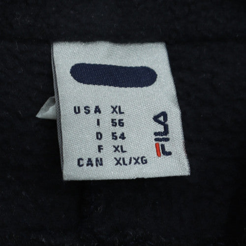 Fila Men's Black XL Fleece 1/4 Zip Pullover Sweatshirt