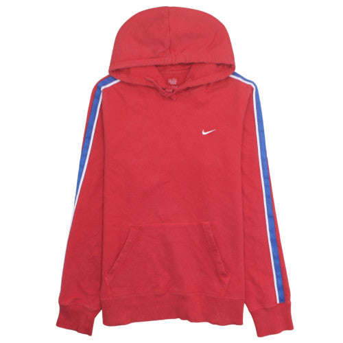 Nike Men's Red Pullover Hoodie L Sports Fleece Sweatshirt