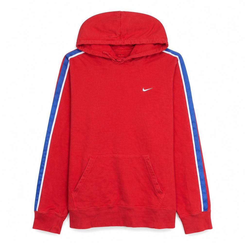 Nike Men's Red Pullover Hoodie L Sports Fleece Sweatshirt