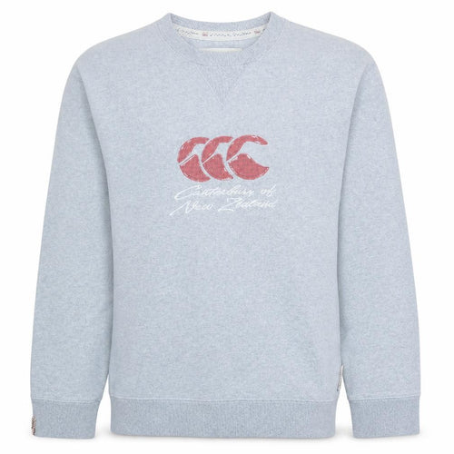 Canterbury of New Zealand Men's Grey Cotton Crew Neck Sweatshirt L
