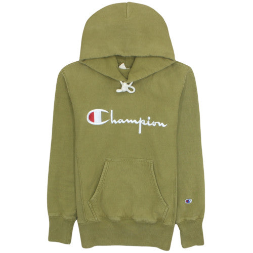 Champion Womens Khaki Green Small Pullover Hoodie Cotton Casual