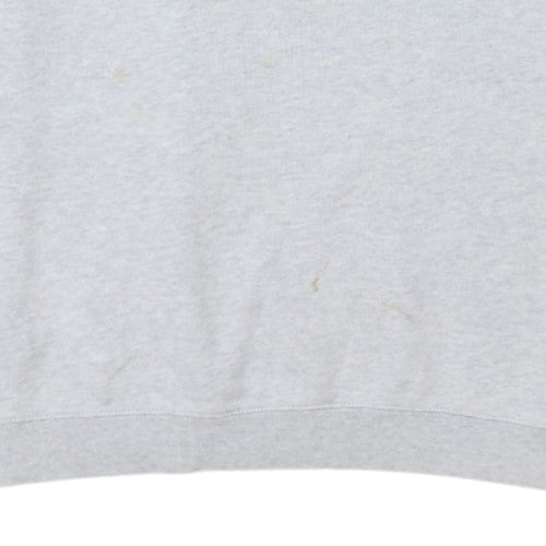 Stussy Women Grey Crew Neck Pullover Sweatshirt Size L