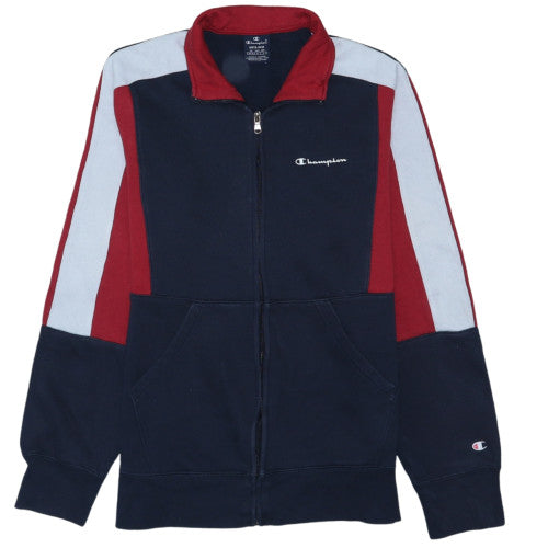 Champion Men's Blue Red Full Zip Sweatshirt M Fleece Sportswear