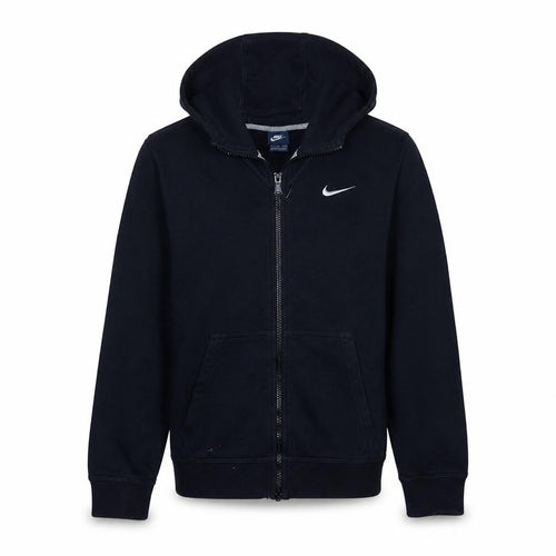 Nike Men's Black Full Zip Hoodie S Fleece Lined Sweatshirt
