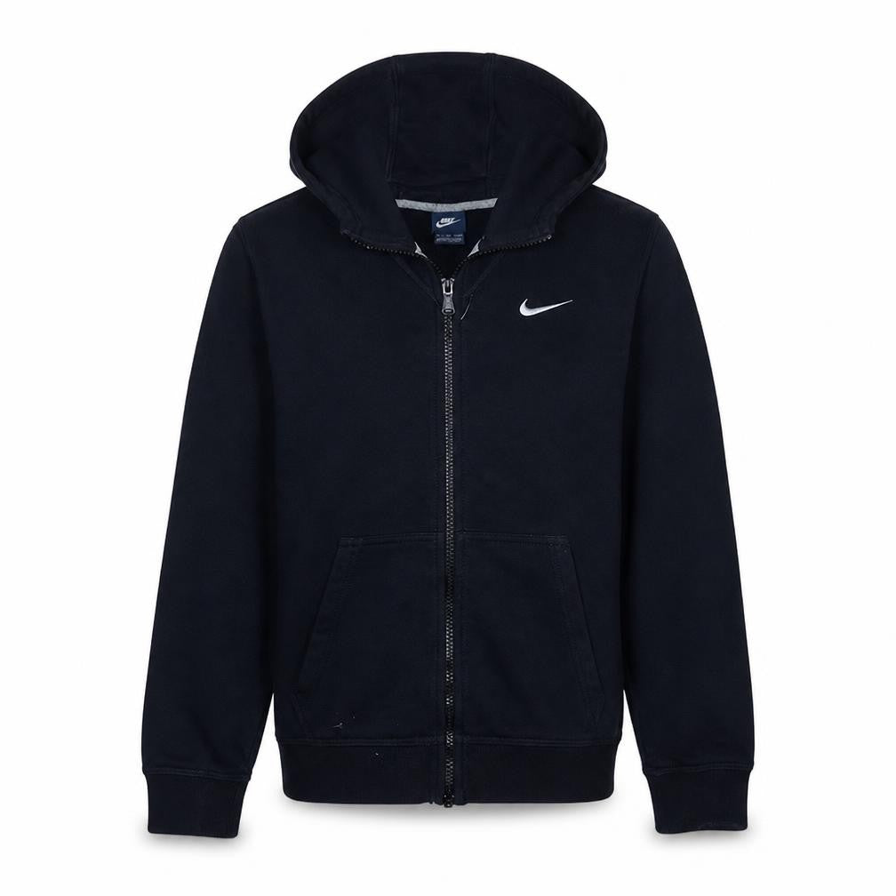 Nike Men's Black Full Zip Hoodie S Fleece Lined Sweatshirt