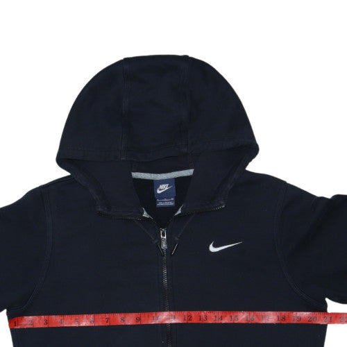 Nike Men's Black Full Zip Hoodie S Fleece Lined Sweatshirt
