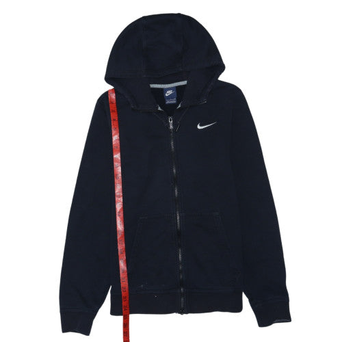 Nike Men's Black Full Zip Hoodie S Fleece Lined Sweatshirt