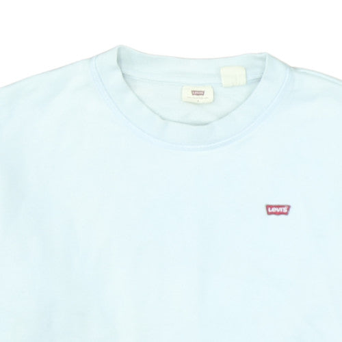 Levi's Women's Light Blue Crew Neck Pullover Sweatshirt Size S