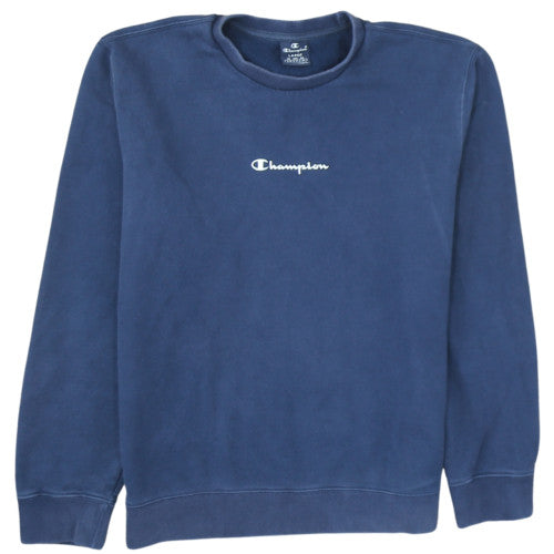 Champion Men's Blue Crew Neck Pullover Sweatshirt Size L