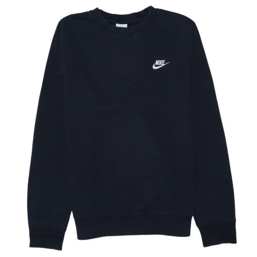 Nike Men's Black Small Pullover Fleece Sweatshirt Crew Neck
