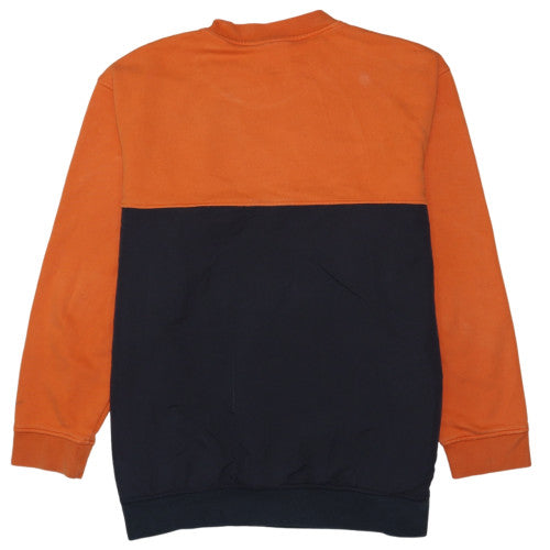 Adidas Men's Orange Black XL Pullover Sweatshirt Crew Neck Logo