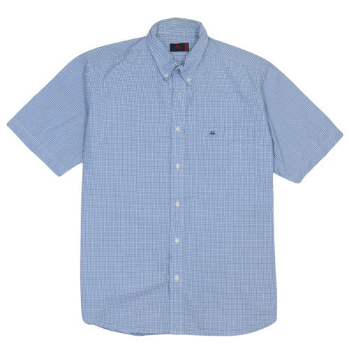 Robe di Kappa Men’s Blue Check Button-Down Cotton Shirt XL