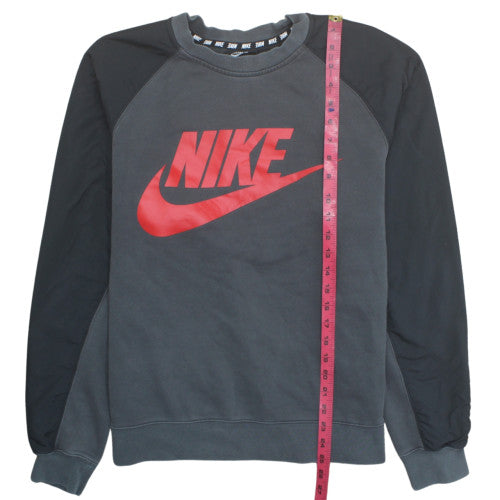 Nike Men's Grey Crew Neck Logo Pullover Sweatshirt M